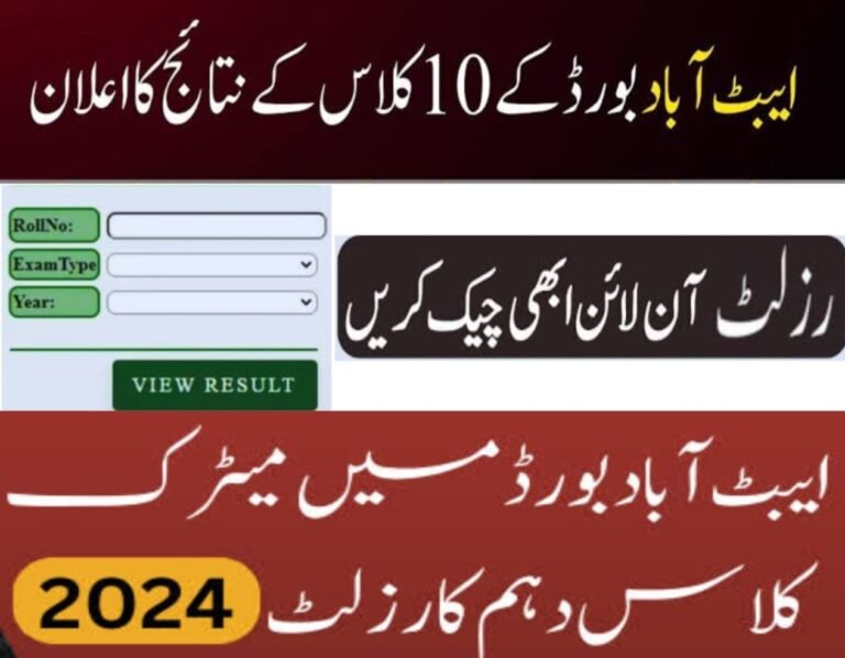 Abbottabad Board BISE 10th Class Result 2024