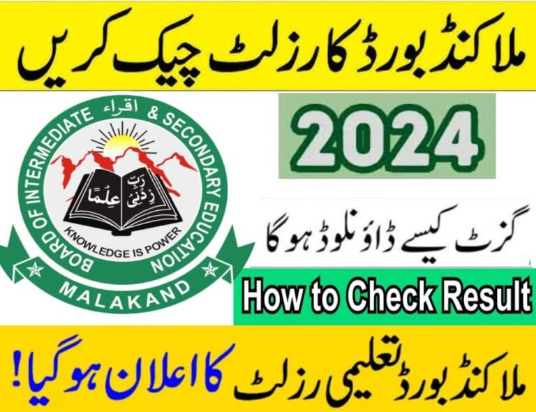 Malakand Board 12th Class Result 2024 Check by Roll Number