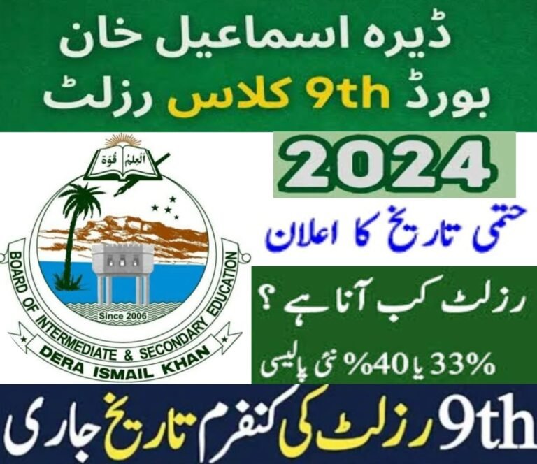 9th Class Result 2024 BISE DI Khan Board