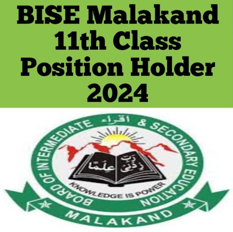 BISE Malakand 11th Class Position Holder 2024